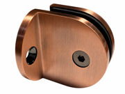 Shower Bracket - Round 90° Wall Mount with Short Angle and Forge Bracket - Red Copper